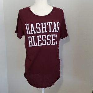 EUC PINK Hashtag Blessed T-Shirt